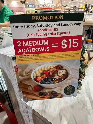 Randy Indulgence Acai Bar (Takashimaya)